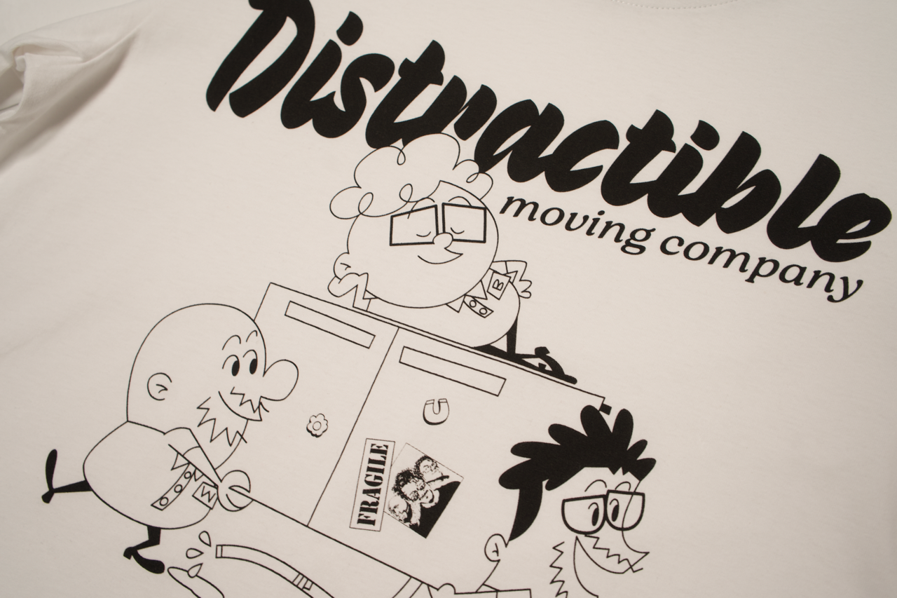 Distractible Moving Company Ringer Tee