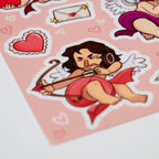 Distracted Cupids Sticker Sheet
