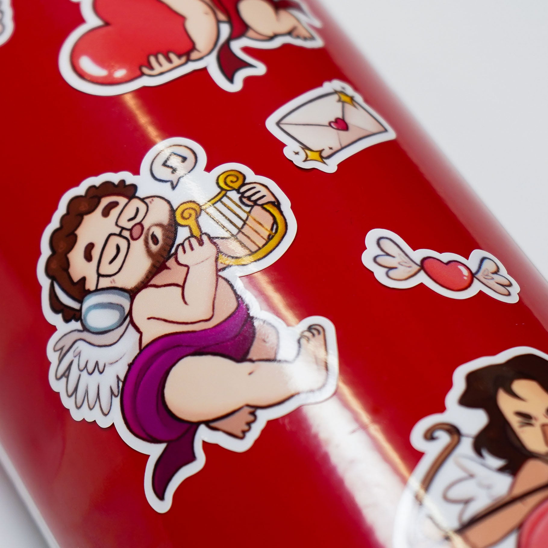 Distracted Cupids Sticker Sheet