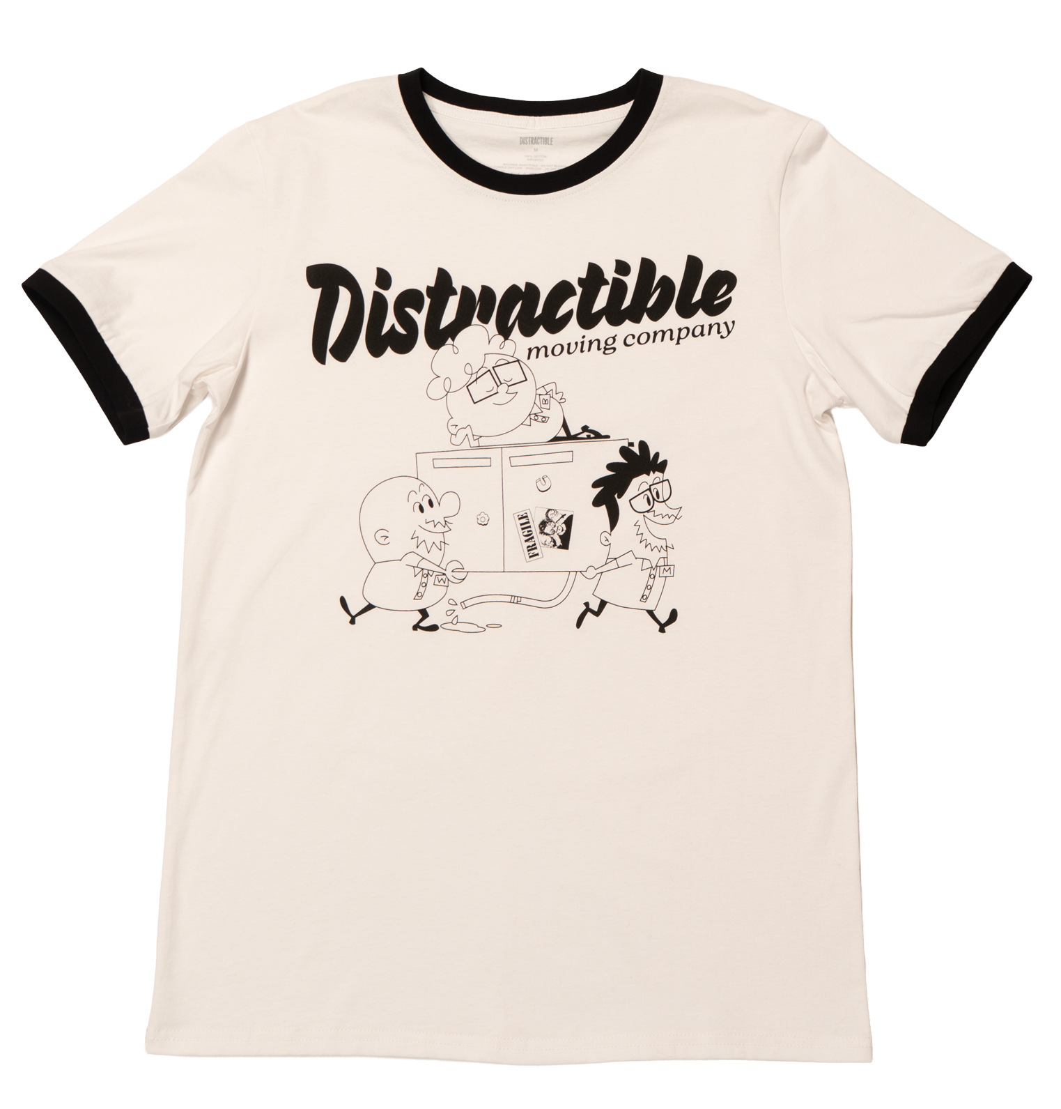 Distractible Moving Company Ringer Tee