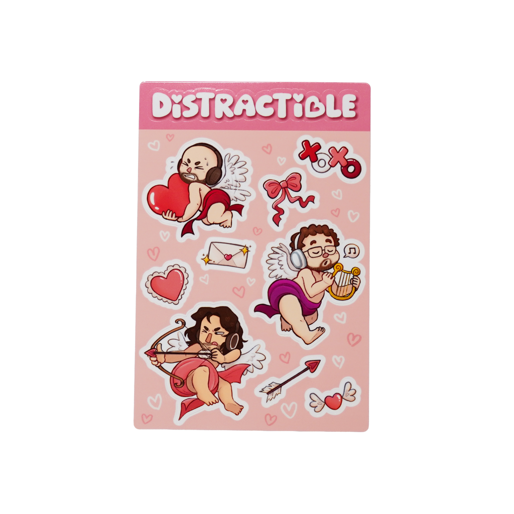 Distracted Cupids Sticker Sheet