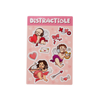 Distracted Cupids Sticker Sheet